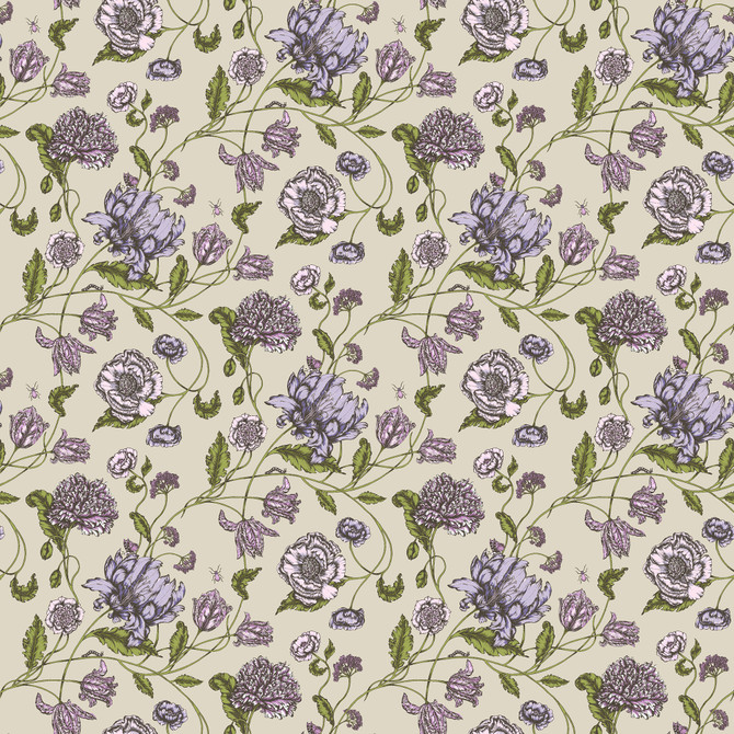 JF Blendworth Fabric Freesia 51J7751 Hampshire Book 100% Cotton Netherlands 20000 Horizontal: 27.125 and Vertical: 24.5 57 - My Fabric Connection -