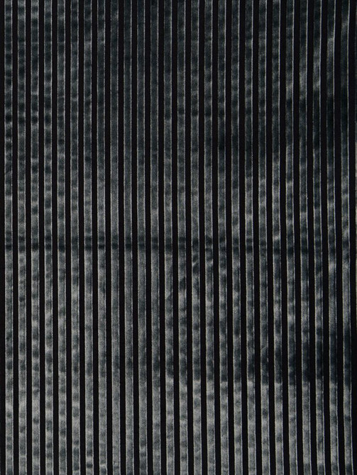 Stroheim Fabric 6018520 1023D Linear S0911 Nickel On Blac Velvet Symmetry 100% Cotton, 100% Viskose Peru see fabric sample Horizontal: .98 inches and Vertical: - 54 inch min (See samples) - My Fabric Connection -