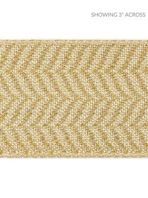 Scalamandre Trim Artemis Tape Camel SCT32940003 MODERN LUXURY 88% VISCOSE 12% LUREX FRANCE LIGHT DUTY Horizontal: .625" and Vertical: 2.38 - My Fabric Connection -