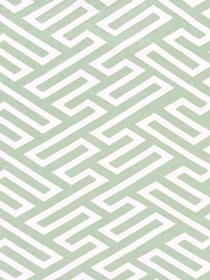 Scalamandre Fabric Canton Fret Applique Eucalyptus SC272180002 CHINOIS CHIC 85% LINEN 13% COTTON 2% VISCOSE INDIA LIGHT DUTY Horizontal: 8" and Vertical: 8" 50 - My Fabric Connection -