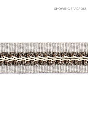 Scalamandre Trim Cecile Gimp Tape French Grey SCV12430003 BOTANICA 44% RAYON 43% FIBRANNE, 7% COTTON 6% POLYESTER CHINA LIGHT DUTY Horizontal: and Vertical: 1 - My Fabric Connection -