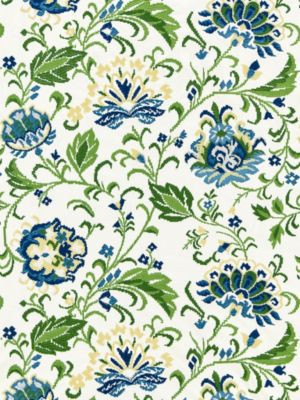 Scalamandre Fabric Delphine Embroidery Jardin SC271730002 LA BOHEME 66% COTTON 18% VISCOSE 16% SPUN POLYESTER INDIA MEDIUM DUTY Horizontal: 22.875" and Vertical: 24.875" 49.63 - My Fabric Connection -
