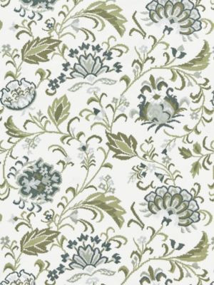 Scalamandre Fabric Delphine Embroidery Ash SC271730003 LA BOHEME 66% COTTON 18% VISCOSE 16% SPUN POLYESTER INDIA MEDIUM DUTY Horizontal: 22.875" and Vertical: 24.875" 49.63 - My Fabric Connection -