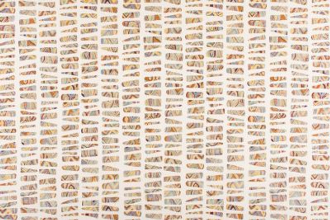 Fonthill Fabric Galisteo IvoryMulti JM72740001 63% COTTON 37% VISCOSE INDIA MEDIUM DUTY Horizontal: 21" and Vertical: 13" 54 - My Fabric Connection -
