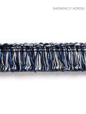 Scalamandre Trim Gardiner Brush Fringe Indigo SCFC14940007 HAMPTONS TRIMMINGS 60% VISCOSE 40% ACRYLIC ITALY LIGHT DUTY Horizontal: and Vertical: 1 - My Fabric Connection -