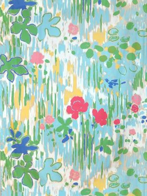 Scalamandre Fabric La Fenetre Ouverte Multi SC165490001 BELLE JARDIN 100% COTTON FRANCE LIGHT DUTY Horizontal: 46.5" and Vertical: 50" 50 - My Fabric Connection -