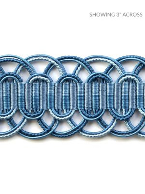 Scalamandre Trim Le Mans Blues SCV8750007 90% SILK 10% COTTON CHINA LIGHT DUTY Horizontal: and Vertical: 1.5 - My Fabric Connection -