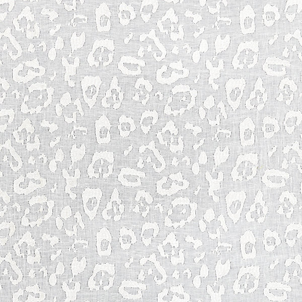 Scalamandre Fabric Leopard Linen Sheer/Ivory 27054-001 ATMOSPHERE SHEERS 65% LINEN 35% VISCOSE INDIA LIGHT DUTY Horizontal: 7.5" and Vertical: 9.875" 49" - My Fabric Connection -