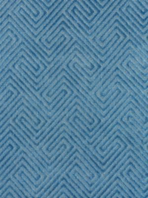 Scalamandre Fabric Meander Velvet Denim SC270600001 ENDLESS SUMMER INDOOR / OUTDOOR 100% SOLUTION DYED ACRYLIC BELGIUM HEAVY DUTY Horizontal: 7.5" and Vertical: 6.625" 54 - My Fabric Connection -