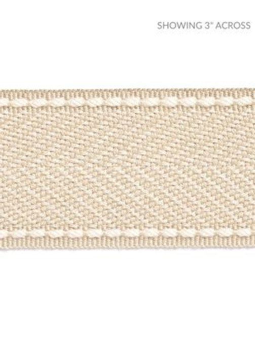 Scalamandre Trim Montauk Herringbone Tape Linen SCT32850002 HAMPTONS TRIMMINGS 99% ACRYLIC 1% POLYESTER CHINA LIGHT DUTY Horizontal: and Vertical: 1.88 - My Fabric Connection -
