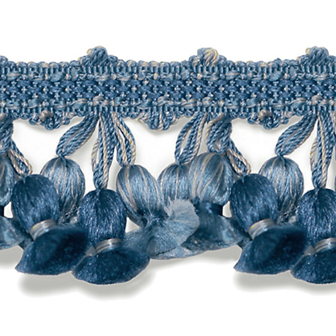 Scalamandre
 Trim Newport Tassel Fringe - Silk/Med Blue, Dk Blue & Grey Sc 0012Ft1103 BOTANICA 100% SILK CHINA LIGHT DUTY Horizontal: and Vertical: 2" - My Fabric Connection -