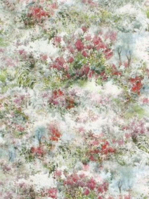 Old World Weavers Fabric Parc Oriental Blue Orchid PS30660001 52% COTTON 48% LINEN ITALY LIGHT DUTY Horizontal: 50" and Vertical: 53.5" 53.5 - My Fabric Connection -