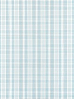 Scalamandre Fabric Preston Cotton Plaid Sky SC271220004 CHATHAM STRIPES & PLAIDS 100% COTTON INDIA MEDIUM DUTY Horizontal: 2.375" and Vertical: 2.125" 53 - My Fabric Connection -