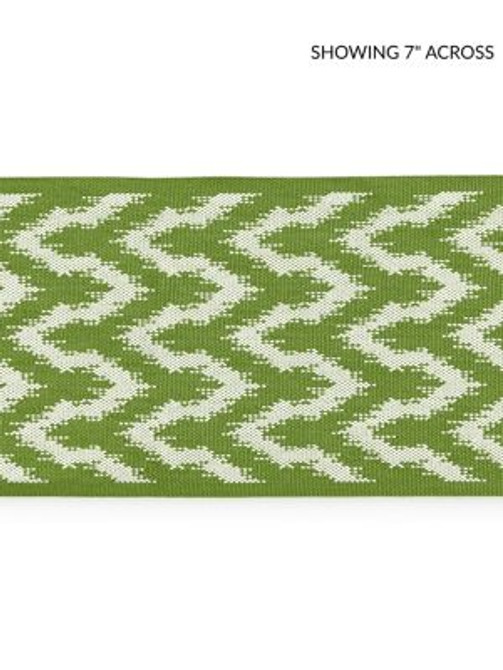 Scalamandre Trim Seychelles Tape Palm SCT33090002 ISOLA INDOOR / OUTDOOR 100% POLYOLEFIN UNITED KINGDOM HEAVY DUTY Horizontal: .5" and Vertical: 3.5 - My Fabric Connection -