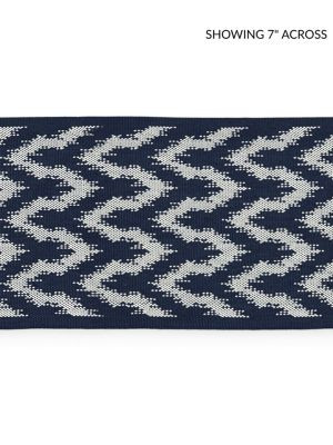 Scalamandre Trim Seychelles Tape Indigo SCT33090005 ISOLA INDOOR / OUTDOOR 100% POLYOLEFIN UNITED KINGDOM HEAVY DUTY Horizontal: .5" and Vertical: 3.5 - My Fabric Connection -