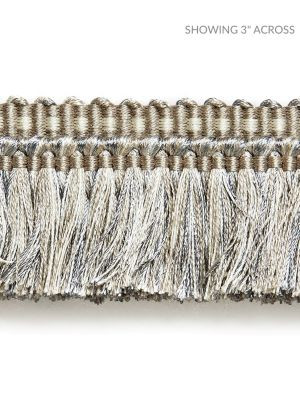 Scalamandre Trim Shimmer Brush Fringe Silver Grey SCFC14950004 MODERN LUXURY 52% ACETATE 42% ACRYLIC 6% LUREX FRANCE LIGHT DUTY Horizontal: and Vertical: 2 - My Fabric Connection -