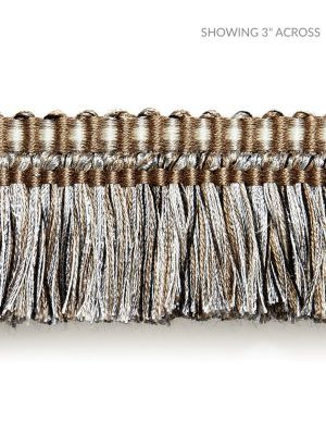 Scalamandre Trim Shimmer Brush Fringe Smoke SCFC14950005 MODERN LUXURY 52% ACETATE 42% ACRYLIC 6% LUREX FRANCE LIGHT DUTY Horizontal: and Vertical: 2 - My Fabric Connection -