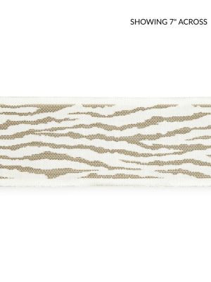 Scalamandre Trim Tiger Tape Linen SCT33100001 ISOLA INDOOR / OUTDOOR 100% POLYOLEFIN UNITED KINGDOM HEAVY DUTY Horizontal: 6.25" and Vertical: 3 - My Fabric Connection -
