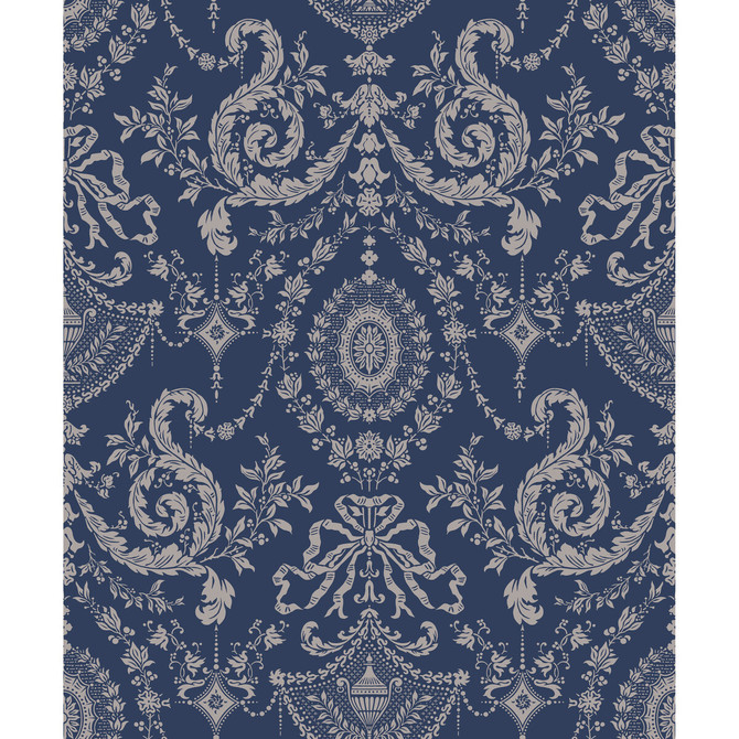 Cole & Son Wallcovering Woolverston Blue PAPER - 100% United Kingdom Horizontal: and Vertical: 25 21 - My Fabric Connection -