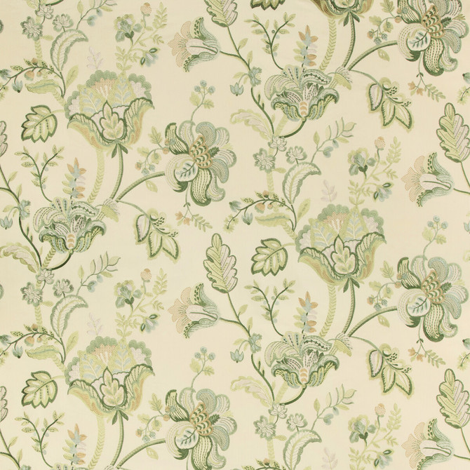 Lee Jofa Fabric Bradford Emb Greenery WESTPORT COTTON - 75%;VISCOSE - 15%;RAYON - 10% India Horizontal: 49 and Vertical: 31.5 49 - My Fabric Connection -