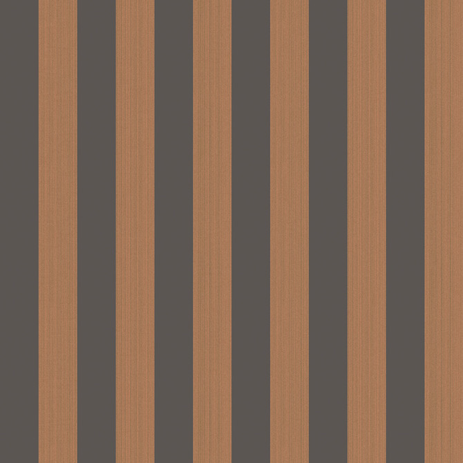 Cole & Son Wallcovering Regatta Stripe Tan + Black COLE & SON MARQUEE STRIPES PAPER - 100% United Kingdom Horizontal: 20.5 and Vertical: 0 20.5 - My Fabric Connection -