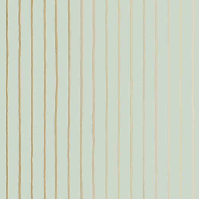 Cole & Son Wallcovering College Stripe Duck Egg+Gilver