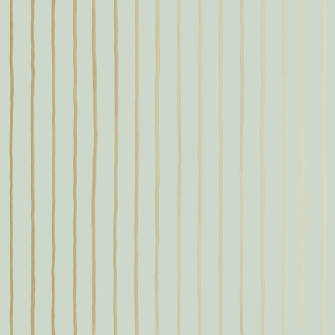 Cole & Son Wallcovering College Stripe Duck Egg+Gilver COLE & SON MARQUEE STRIPES PAPER - 100% United Kingdom Horizontal: 20.5 and Vertical: 0 20.5 - My Fabric Connection -