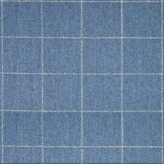 Gaston Y Daniela Fabric Rascafria Azul LORENZO CASTILLO IV WOOL - 92%;NYLON - 8% Italy HEAVY Horizontal: 1.77 and Vertical: 2.17 55 - My Fabric Connection -