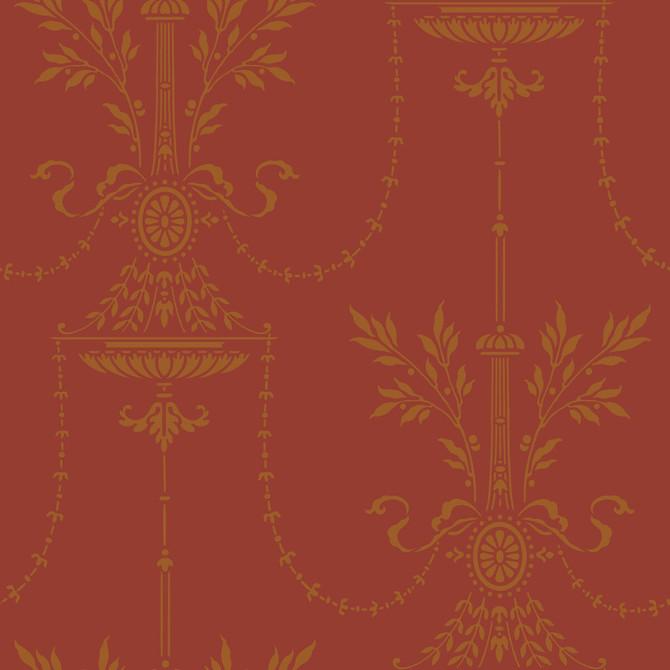 Cole & Son Wallcovering Dorset Rouge PAPER - 100% United Kingdom Horizontal: and Vertical: 21 21 - My Fabric Connection -