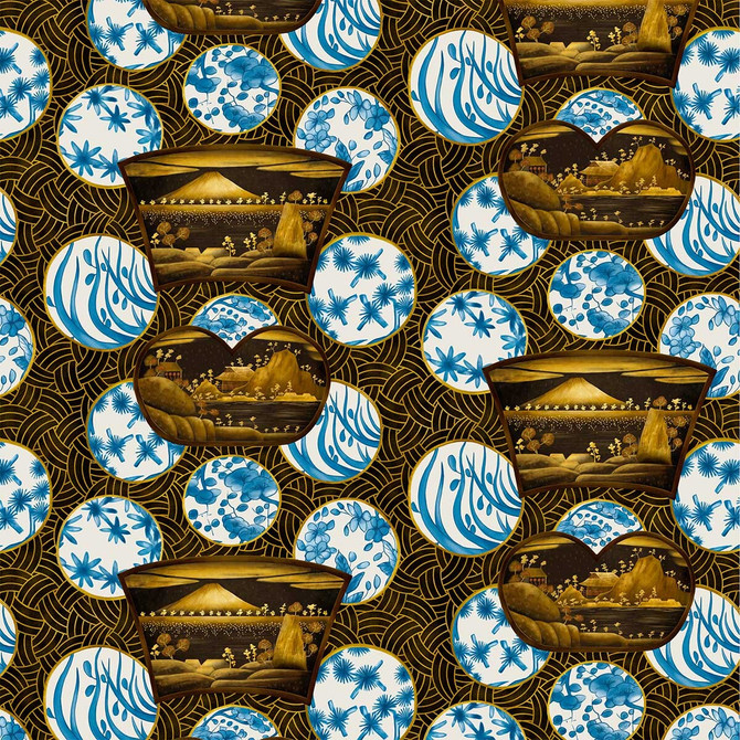 Gaston Y Daniela Fabric Xana Fabric COTTON - 100% Spain MEDIUM </p><p>Repeat: H: 55, V: 30.71 55 - My Fabric Connection -