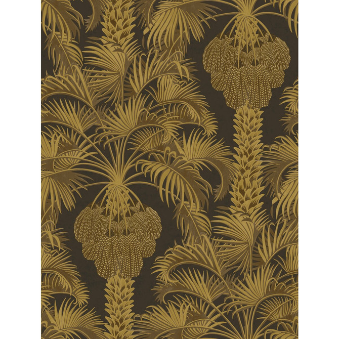 Cole & Son Wallcovering Hollywood Palm Charcoal & Gold COLE & SON MARTYN LAWRENCE BULLARD PAPER - 100% United Kingdom Horizontal: and Vertical: 27 20.5 - My Fabric Connection -