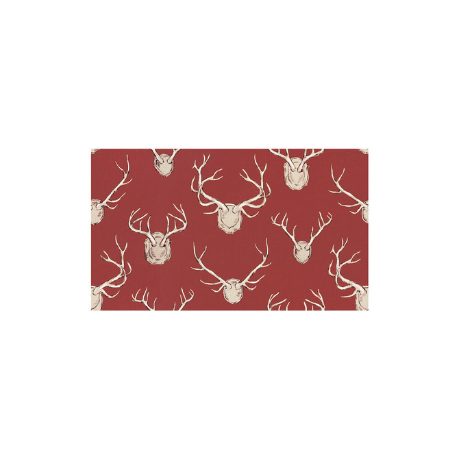 Lee Jofa Fabric Antlers Red ERIC COHLER LODGE LINEN - 59%;COTTON - 41% Thailand LIGHT Horizontal: 54 and Vertical: 31.5 54 - My Fabric Connection -