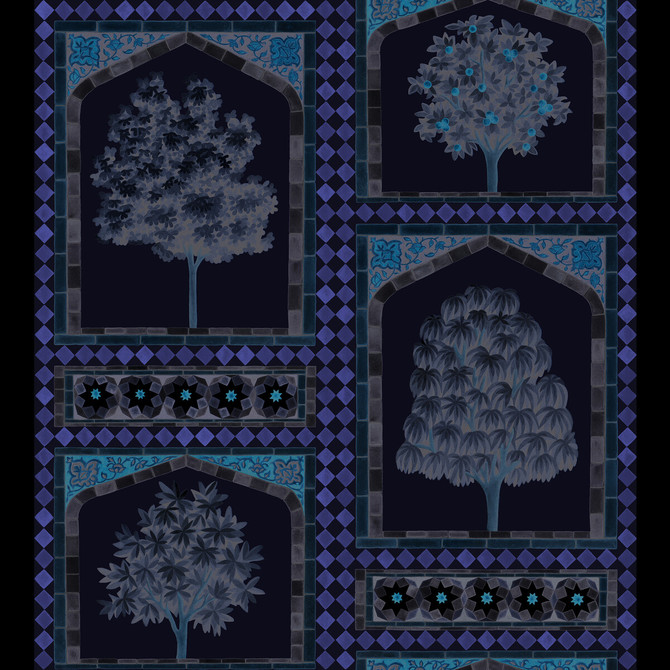 Cole & Son Wallcovering Sultan'S Palace Gold & Spice COLE & SON MARTYN LAWRENCE BULLARD PAPER - 100% United Kingdom Horizontal: and Vertical: 30 27 - My Fabric Connection -