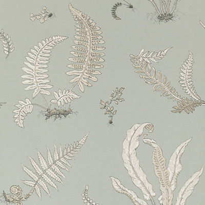 G P & J Baker Wallcovering Ferns Soft Blue