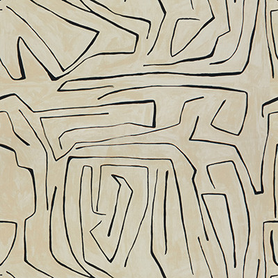 Lee Jofa Modern Fabric Graffito Linen/Onyx