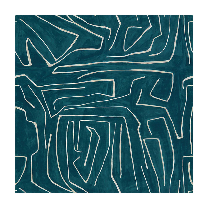 Lee Jofa Modern Fabric Graffito Teal/Pearl Fabric COTTON - 52%;LINEN - 48% Italy </p><p>Repeat: H: 54, V: 54 54 - My Fabric Connection -