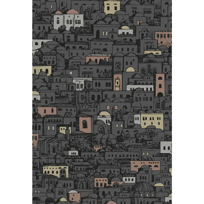 Cole & Son Wallcovering Mediterranea Charcoal & Metallic Wallcovering PAPER - 100% United Kingdom </p><p>Repeat: H: , V: 30 20.5 - My Fabric Connection -