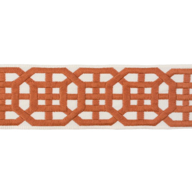 Lee Jofa Trim Avignon Tape Orange Trim RAYON - 63.6%;POLYESTER - 36.4% India </p><p>Repeat: H: 2.4, V: 3.6 2.5 - My Fabric Connection -