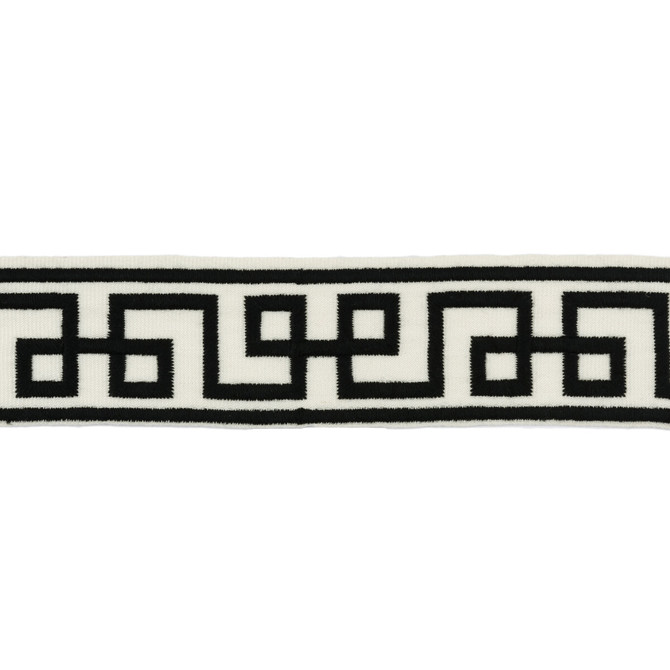 Lee Jofa Trim Siene Tape Black SUZANNE KASLER COLLECTION II POLYESTER - 100% India - Horizontal: 1.77 and Vertical: 5.12 1.75 - My Fabric Connection -