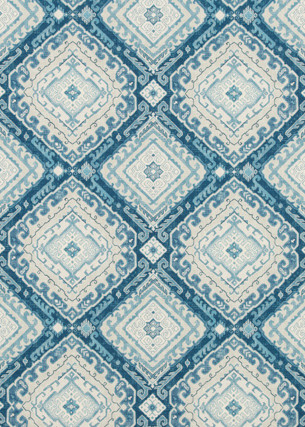 Baker Lifestyle Fabric Rozel Indigo