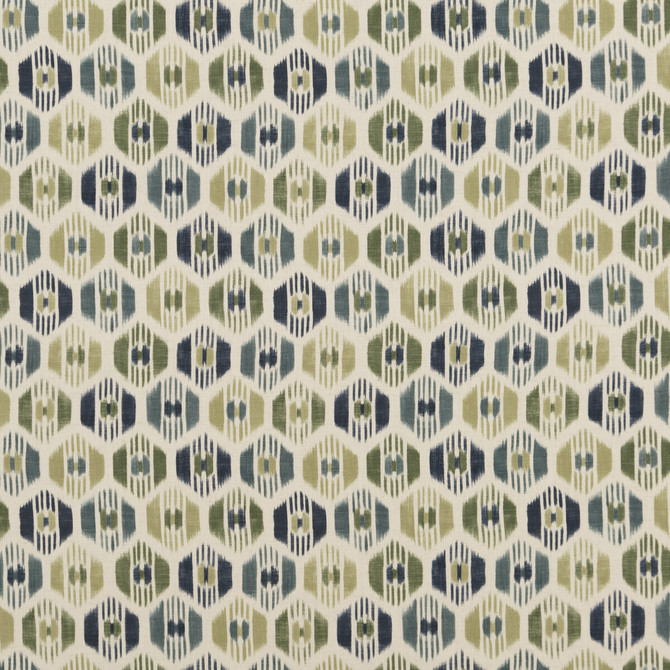 Baker Lifestyle Fabric Caribana Peacock CARNIVAL COTTON - 90%;LINEN - 10% United Kingdom HEAVY Horizontal: 13.396 and Vertical: 11.82 53.584 - My Fabric Connection -