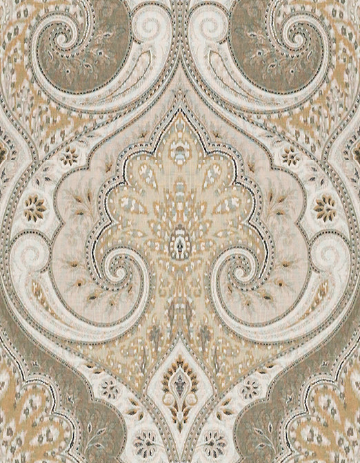 Baker Lifestyle Fabric Latika Stone/Oatmeal