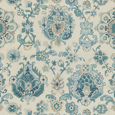 Kravet Basics Fabric Saroukrug Aquamarine