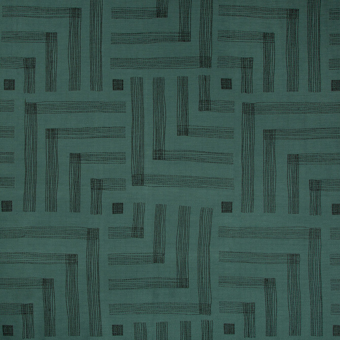 Groundworks Fabric Pastiche Spruce/Jet KELLY WEARSTLER IV COTTON - 66%;RAYON - 34% India HEAVY Horizontal: 27 and Vertical: 31.48 54 - My Fabric Connection -