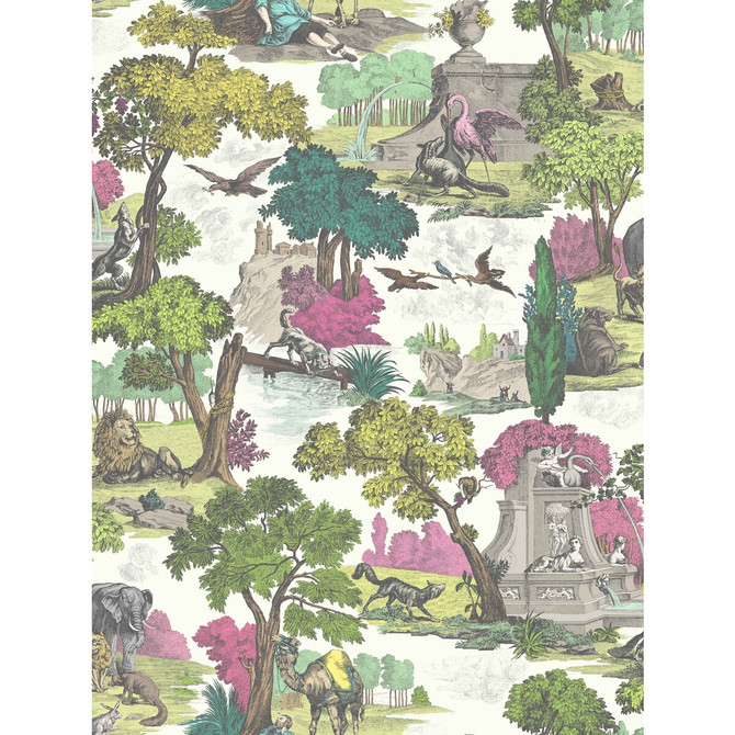 Cole & Son Fabric Versailles Grand Brt Class Multi COLE & SON CONTEMPORARY FABRICS COTTON - 100% Italy HEAVY Horizontal: 29.1 and Vertical: 39 58.25 - My Fabric Connection -