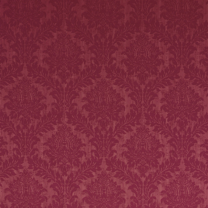 G P & J Baker Fabric Lydford Damask Ruby SIMPLY DAMASK COTTON - 100% Italy MEDIUM Horizontal: 13.79 and Vertical: 16.154 53.978 - My Fabric Connection -