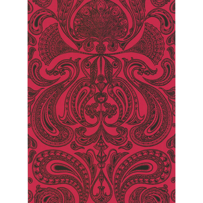 Cole & Son Wallcovering Malabar Red/Bla COLE & SON NEW CONTEMPORARY PAPER - 100% United Kingdom - Horizontal: 0 and Vertical: 28.5 20.5 - My Fabric Connection -