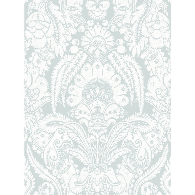 Cole & Son Wallcovering Chatterton Pale Blue And White COLE & SON ALBEMARLE PAPER - 100% United Kingdom Horizontal: and Vertical: 36.01 27 - My Fabric Connection -