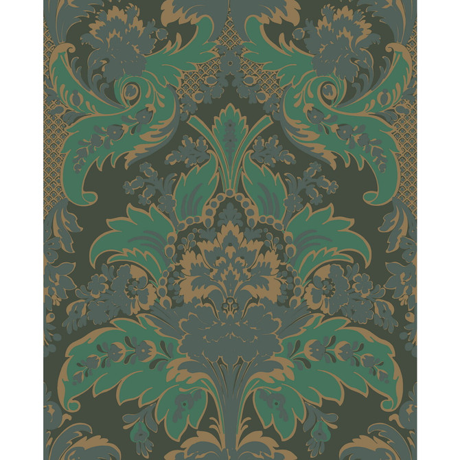 Cole & Son Wallcovering Aldwych Green And Gold COLE & SON ALBEMARLE PAPER - 100% United Kingdom - Horizontal: - and Vertical: 25.22 20 - My Fabric Connection -