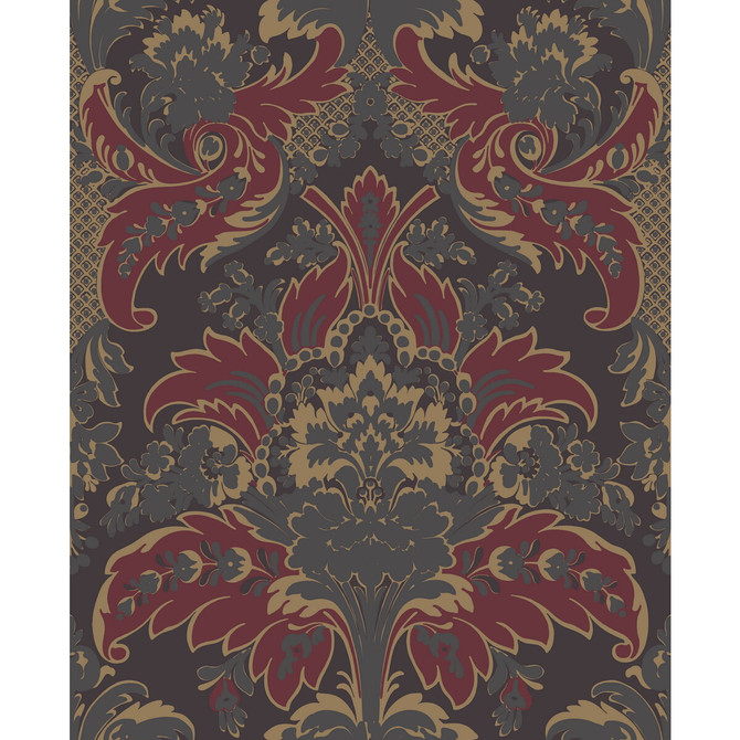 Cole & Son Wallcovering Aldwych Red And Gold Wallcovering PAPER - 100% United Kingdom </p><p>Repeat: H: , V: 25.22 20 - My Fabric Connection -
